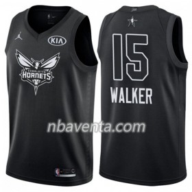 Camiseta Hombre Charlotte Hornet Kemba Walker 15 2018 All Star Jordan Brand Negro Swingman